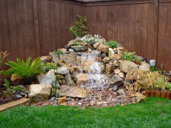 Waterfalls and rockeries